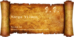 Varga Vilmos névjegykártya