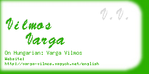 vilmos varga business card